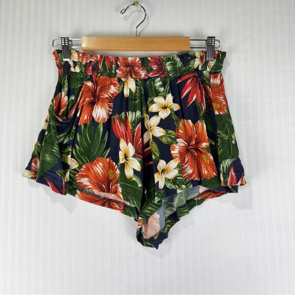For Days Tropical Floral Loose Pocket Shorts Eco-Viscose Size X-Small Beach Boho - Picture 1 of 4